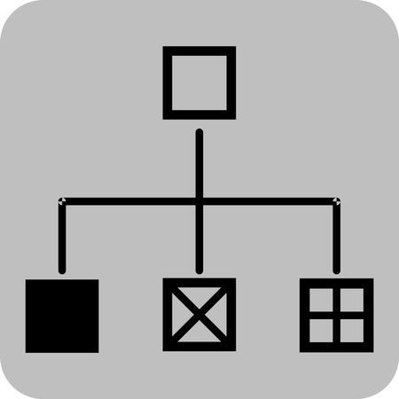 Vector Illustration of Flowchart Icon in Black
