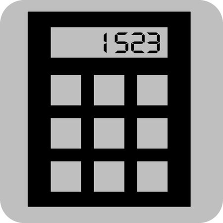 Vector Illustration of Calculator Icon in Black
