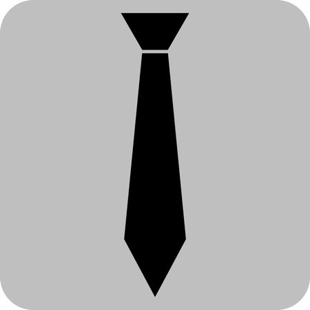 Vector Illustration of Tie Icon in Black
