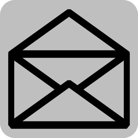 Vector Illustration of Blue Envelope Icon in Black
