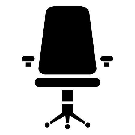 Vector Illustration of Chair in Black Icon
