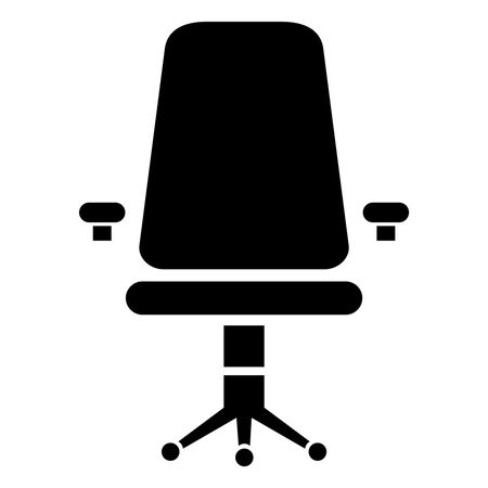 Vector Illustration of Chair in Black Icon