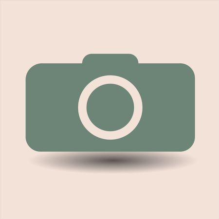 Vector Illustration of Photo Camera Or Symbol Icon in Gray
