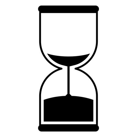 Vector Illustration of Sand Timer Icon in Black
