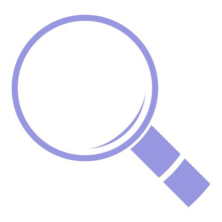 Vector Illustration of Large Magnifier Glass Icon in Violet
