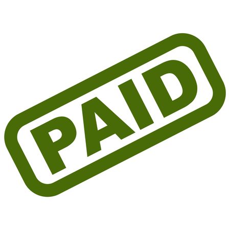 Vector Illustration of Paid in Green Icon