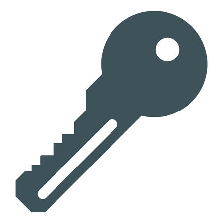 Vector Illustration of Security Key Icon in Black
