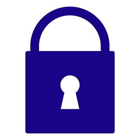 Vector Illustration of Lock Icon in Blue