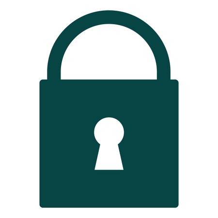 Vector Illustration of Lock Icon in Green
