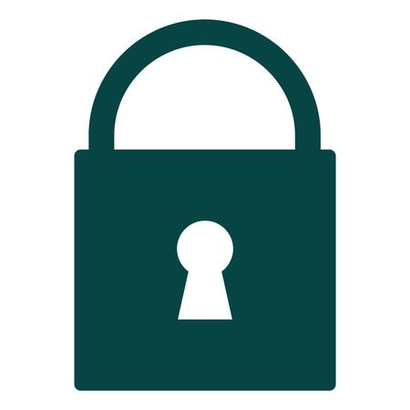 Vector Illustration of Lock Icon in Green