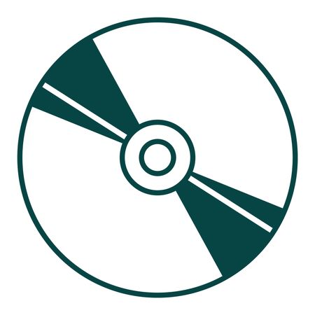 Vector Illustration of Cd Or Dvd Icon in green

