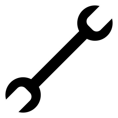 Vector Illustration of Spanner Icon in Black

