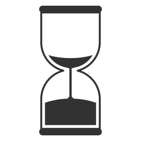 Vector Illustration of Hourglass Icon in Black
