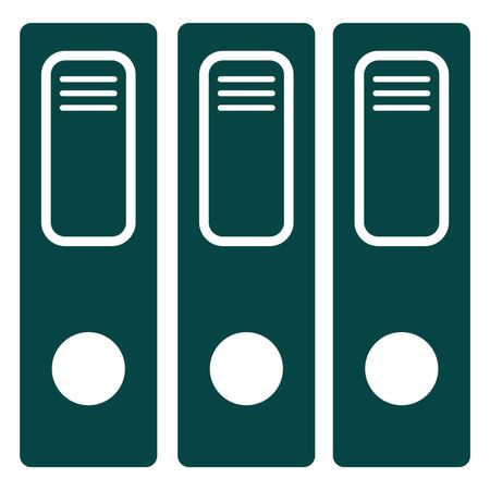 Vector Illustration of Files Icon in Green

