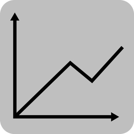 Vector Illustration of Graph Chart Icon in Black
