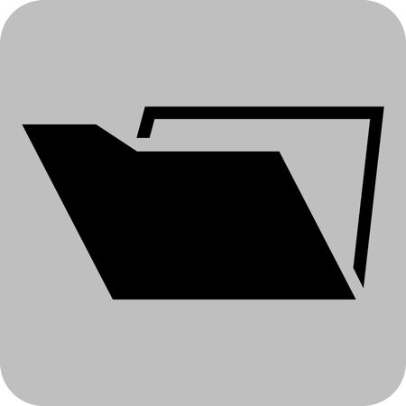 Vector Illustration of Folder Icon in Black
