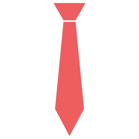 Vector Illustration of Tie Icon in red
