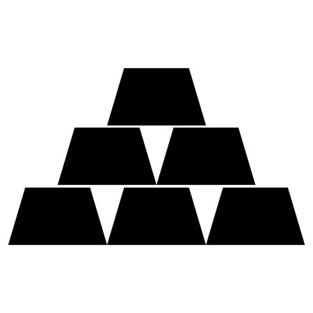 Vector Illustration of Cup Pyramid Icon in Black
