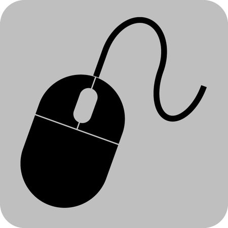 Vector Illustration of Mouse Icon in Black