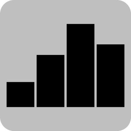 Vector Illustration of Bar Graph Icon in Black
