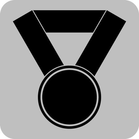 Vector Illustration of Medal High Quality Icon in Black
