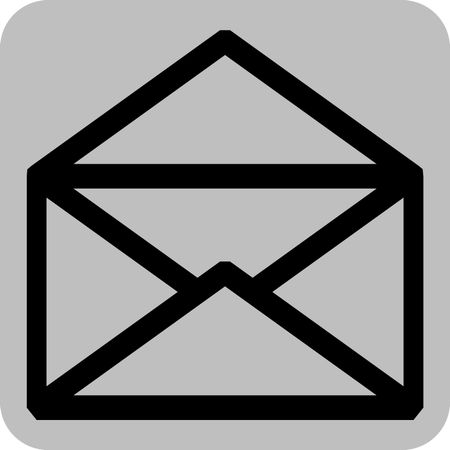 Vector Illustration of Email Icon in Black
