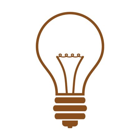 Vector Illustration of Bulb Icon in Brown
