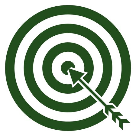 Vector Illustration of Target Icon in green
