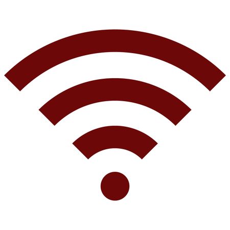 Vector Illustration of Wifi Icon in Maroon