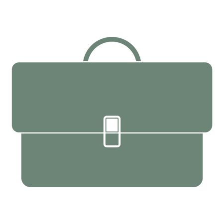 Vector Illustration of Briefcase Icon in gray
