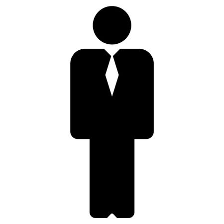 Vector Illustration of Business Man Icon in Black
