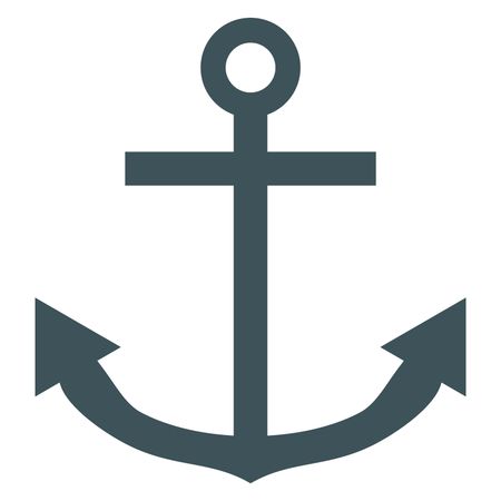 Vector Illustration of Anchor Icon in gray

