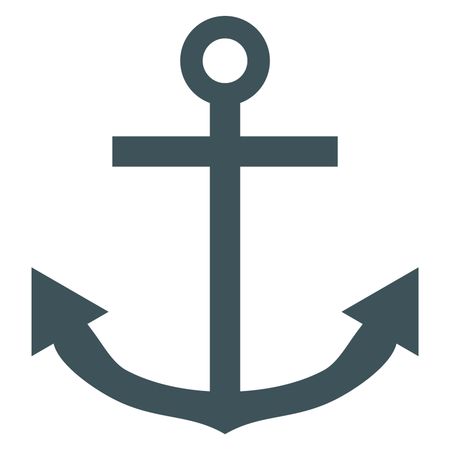 Vector Illustration of Anchor Icon in gray