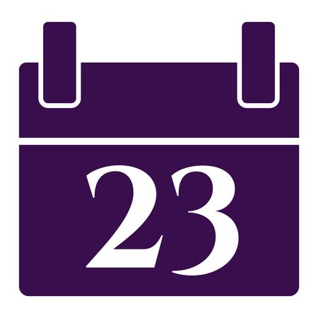 Vector Illustration of Calendar Icon in purple

