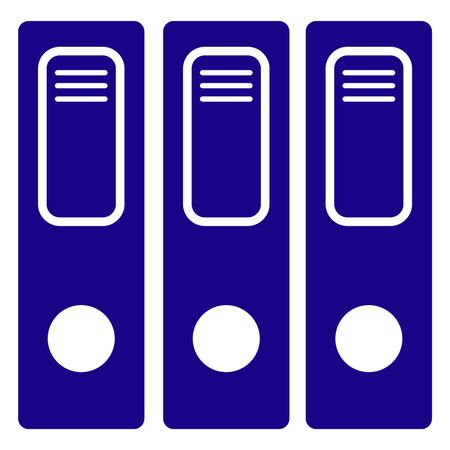 Vector Illustration of Files Icon in Blue
