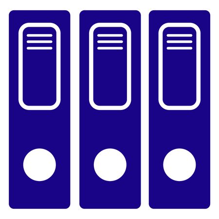 Vector Illustration of Files Icon in Blue