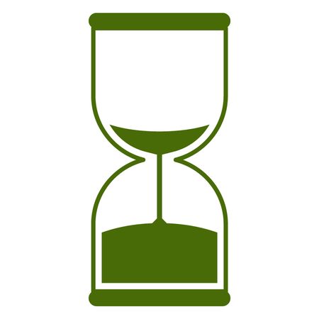 Vector Illustration of Sand Timer Icon in green
