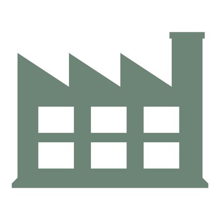 Vector Illustration of Industry Building  Icon in gray
