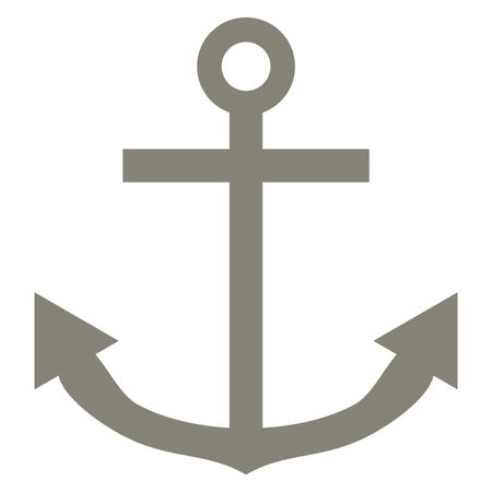 Vector Illustration of Anchor Icon in gray
