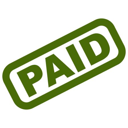 Vector Illustration of Paid Icon green
