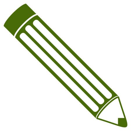 Vector Illustration of Pencil Icon in green