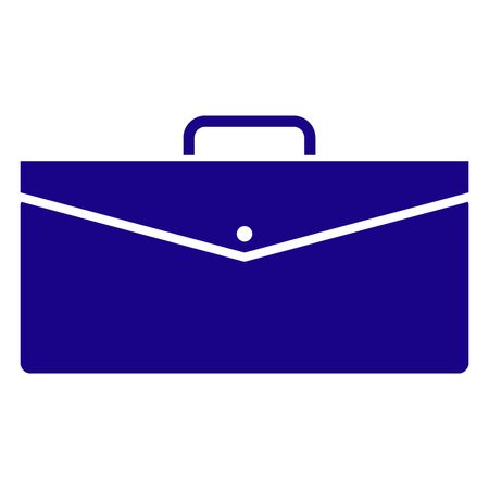 Vector Illustration of Briefcase Icon in Blue

