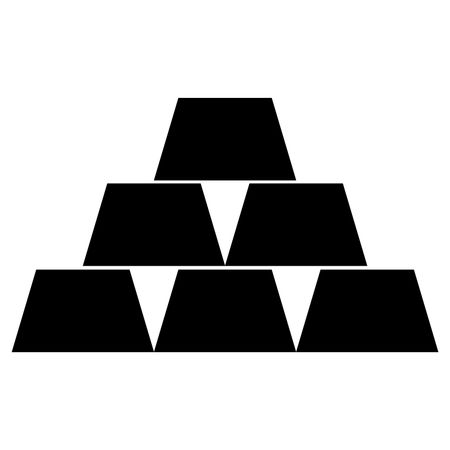 Vector Illustration of Cup Pyramid Icon in Black

