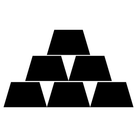 Vector Illustration of Cup Pyramid Icon in Black