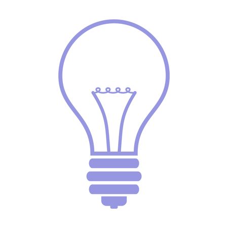 Vector Illustration of Bulb Icon in violet
