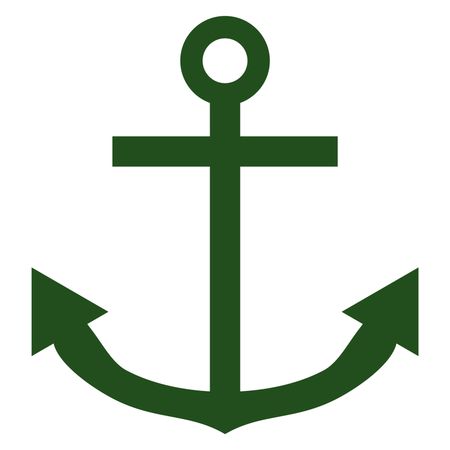 Vector Illustration of Anchor Icon in green
