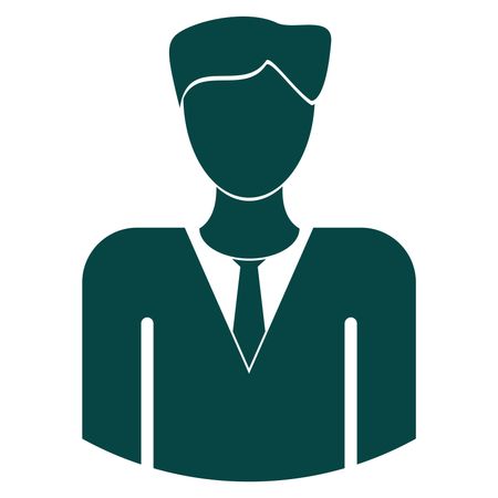 Vector Illustration of Business Man Icon in green
