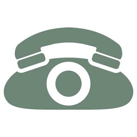 Vector Illustration of Telephone Icon in gray

