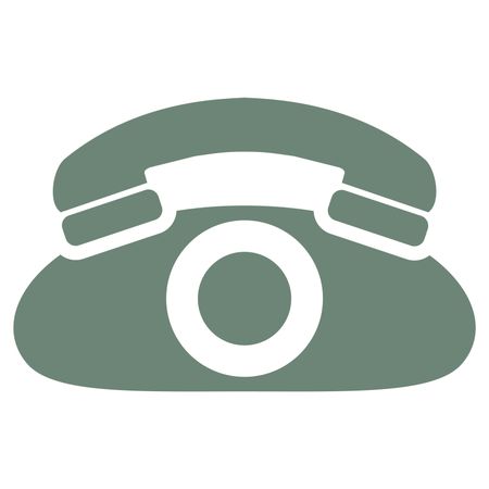 Vector Illustration of Telephone Icon in gray