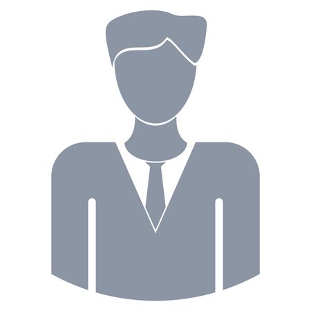 Grey Businessman Icon - Vector
